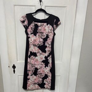 Rabbit Rabbit Rabbit Floral Mini Dress in Pink and Black